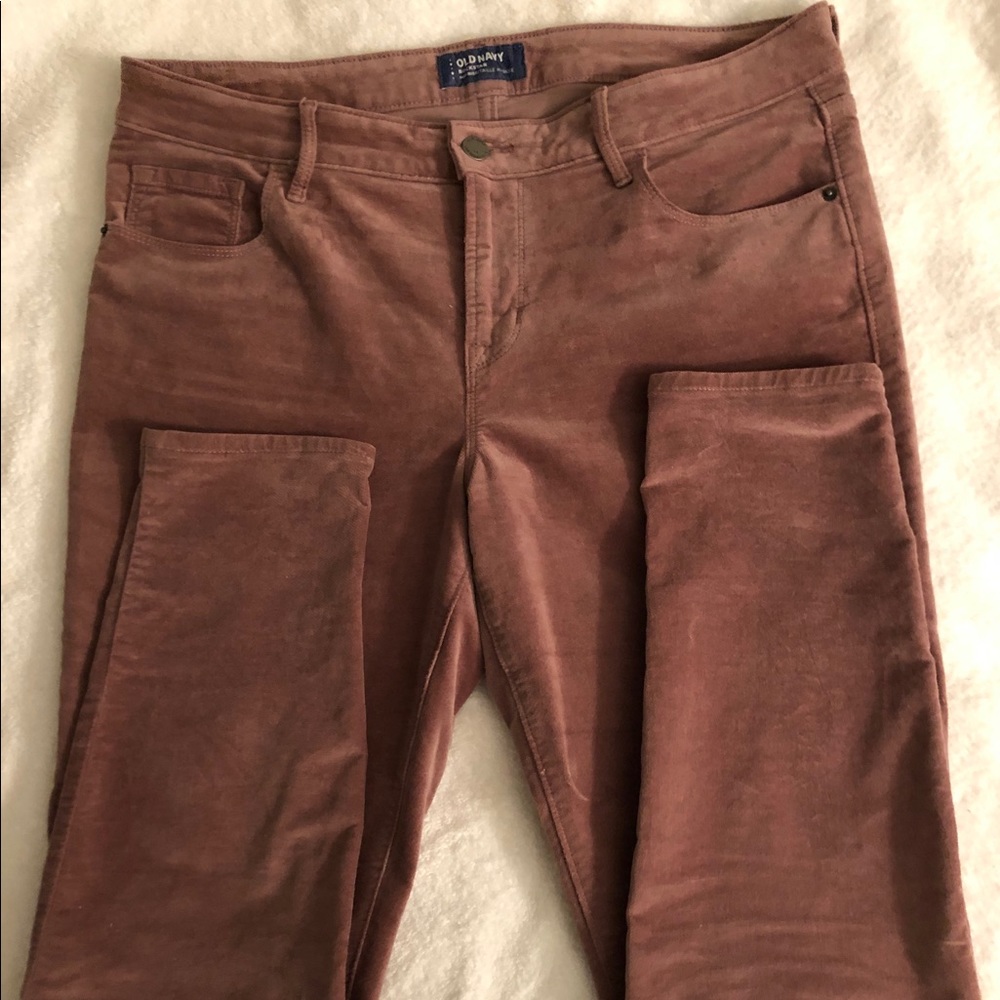 Old Navy mid rise velvet pants